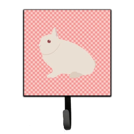 Carolines Treasures Hermelin Rabbit Pink Check Leash or Key Holder BB7964SH4